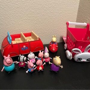 Peppa Pig and Friends Car and Basket Toy Set